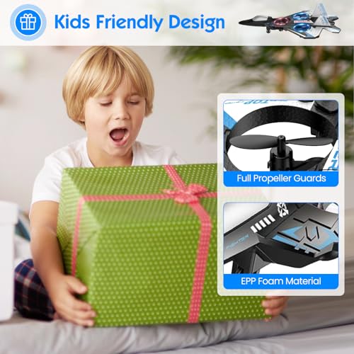 Remote Control Airplane with LED Lights, 2 Rechargeable Batteries Y824472