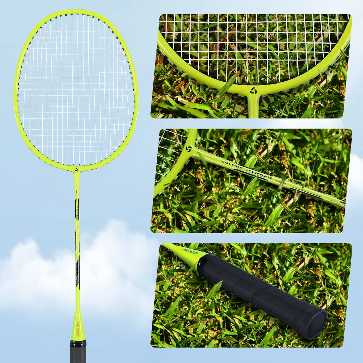 Adjustable Volleyball and Badminton Combo Set with Net S913