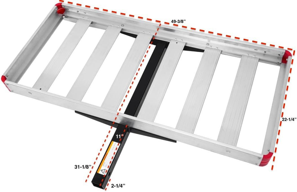 48 x 21 Hitch Mount Aluminum Cargo Carrier H765489