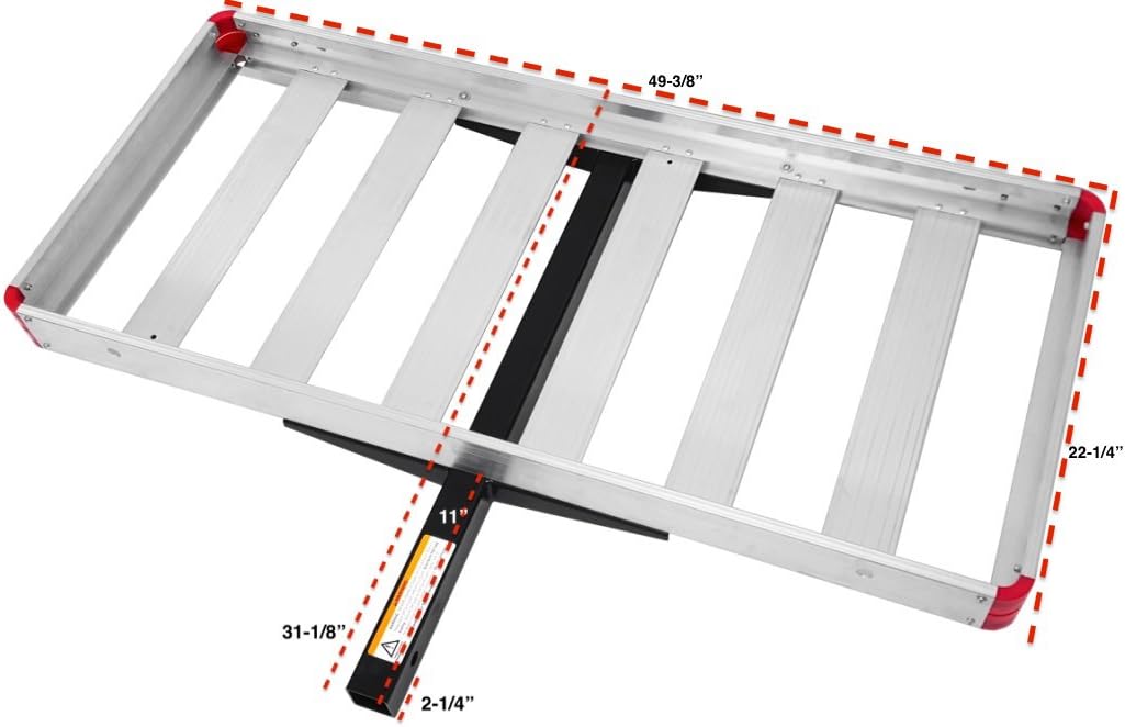 48 x 21 Hitch Mount Aluminum Cargo Carrier H765489