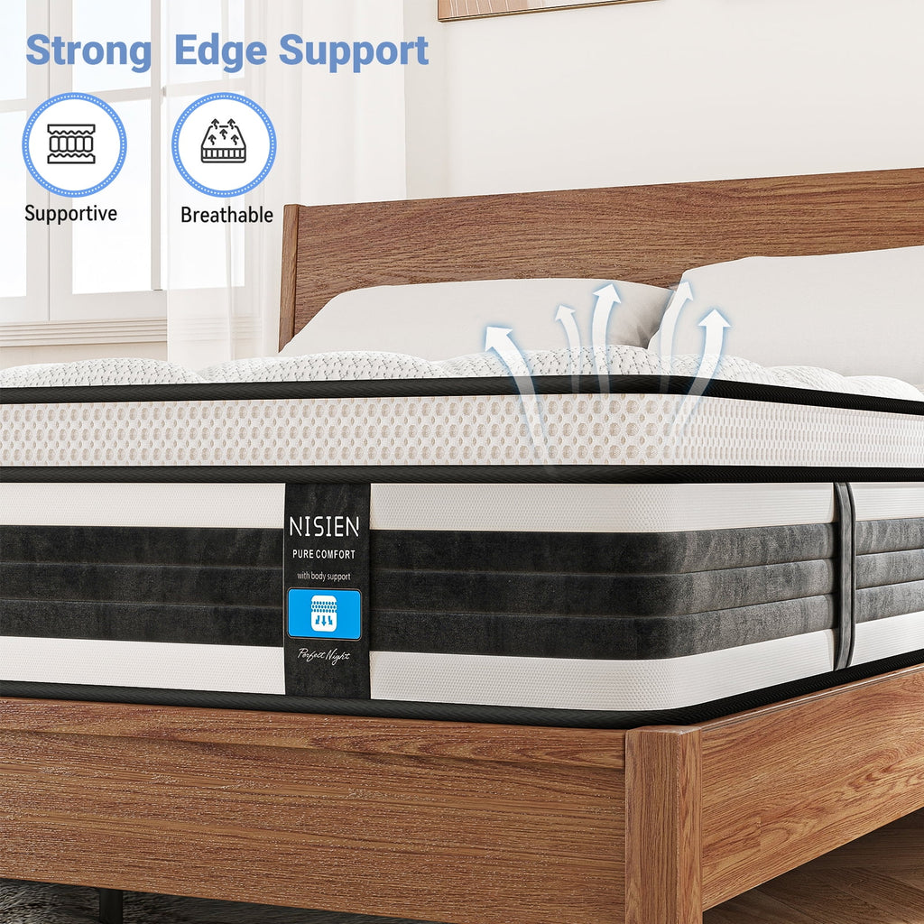 Queen Size 10 Inch Gel Memory Foam Hybrid Mattress P45207