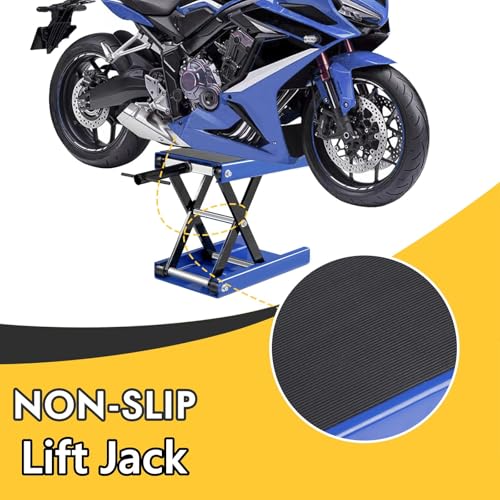 1100 LB Wide Deck Motorcycle ATV Scissor Lift Jack Stand Deep Blue L63528