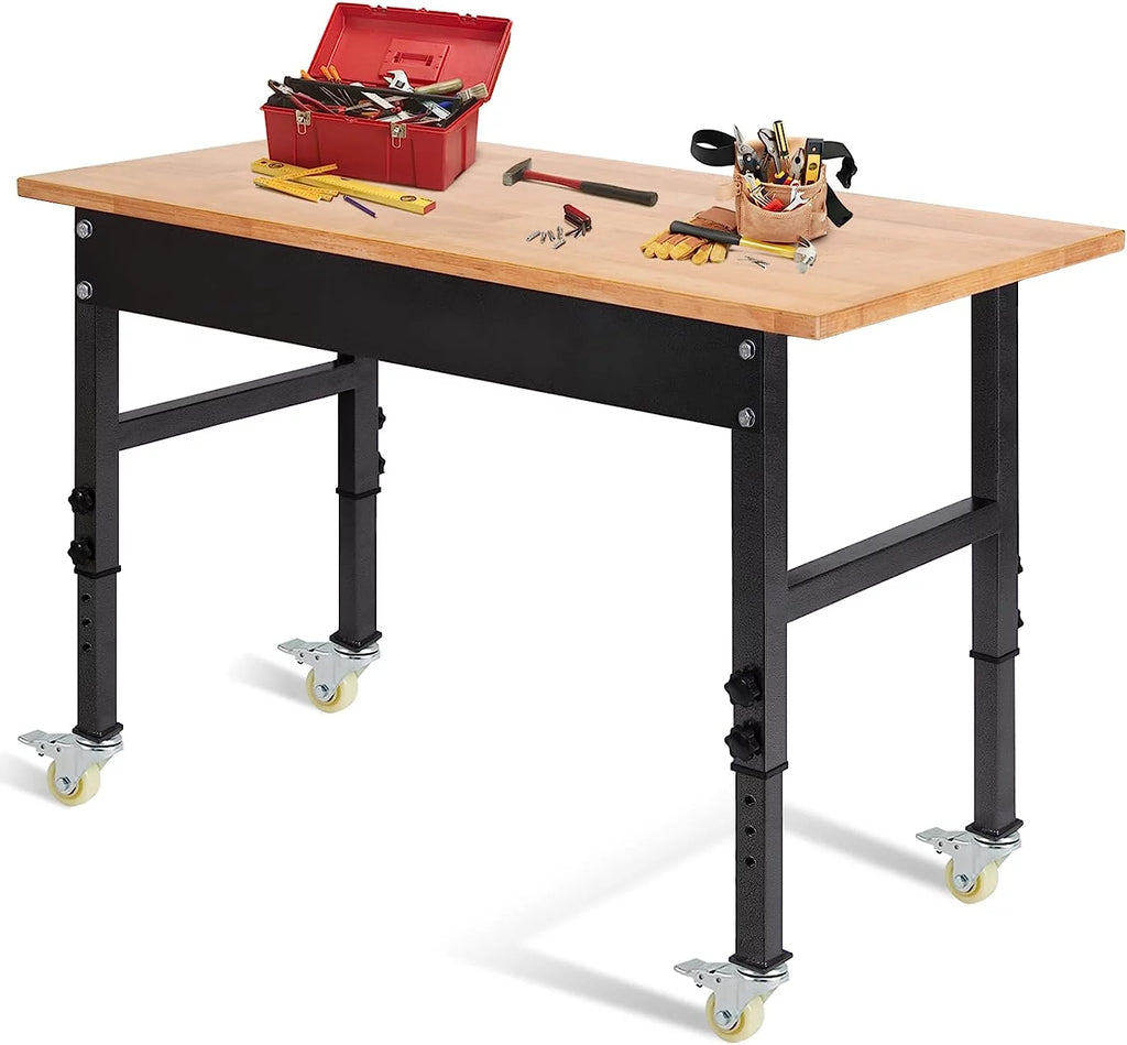 48" Adjustable Heavy-Duty Work Bench with Wheels K152909