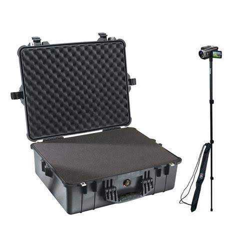Watertight Hard Case with Foam Insert and Lightweight Monopod with Case H11509