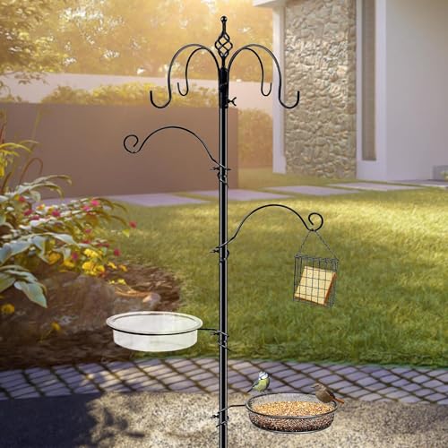 Black 4-Hook Bird Feeding Station Q95204