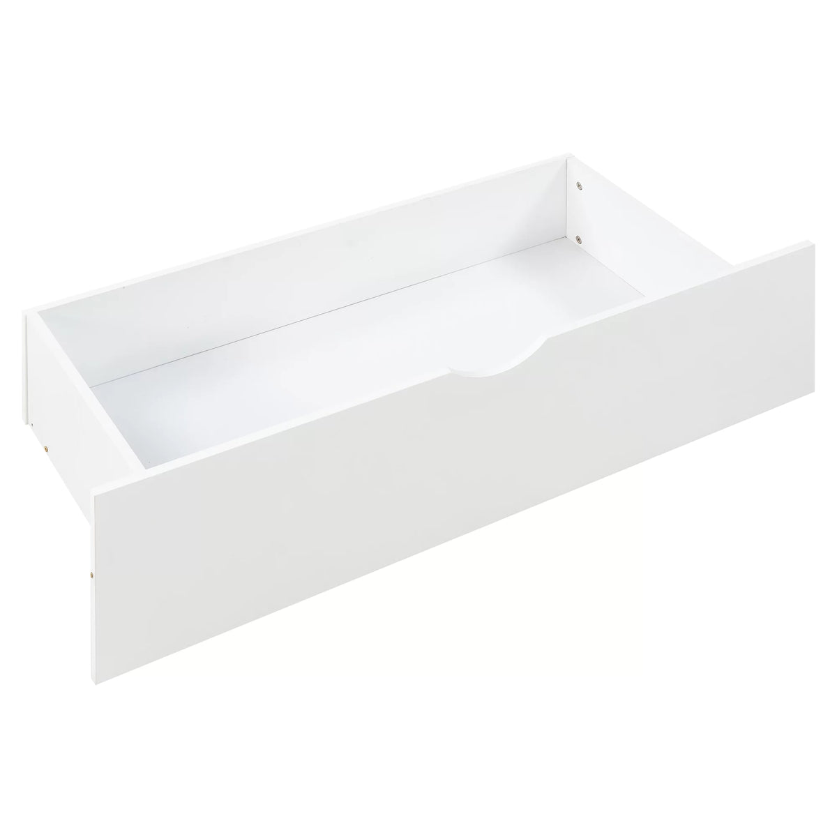 White Full Size Platform Bed with Two Drawers S230