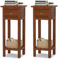 Narrow End Table Set of 2 with Drawer X7773