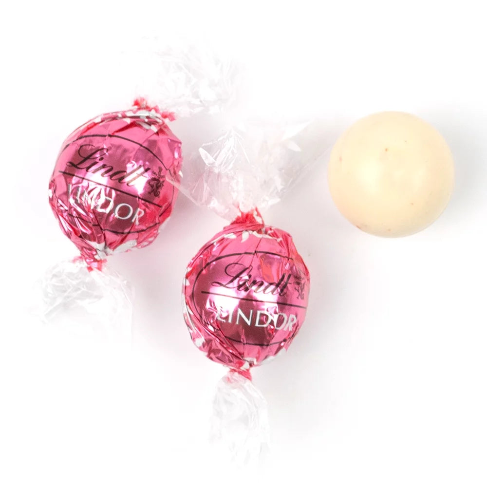 Large Plastic Candy Gift Tin with Chocolate Strawberries & Cream Truffles M656602