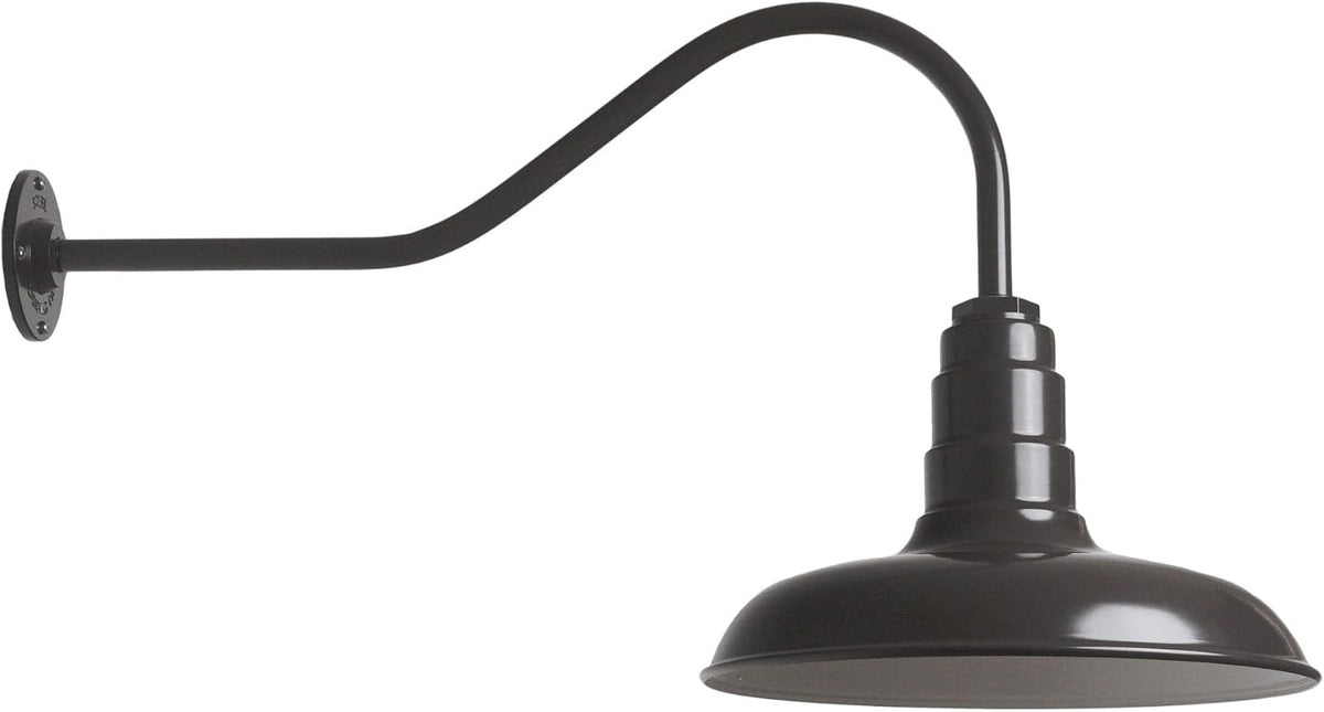 Gooseneck Barn Light 16 Gooseneck Black H580