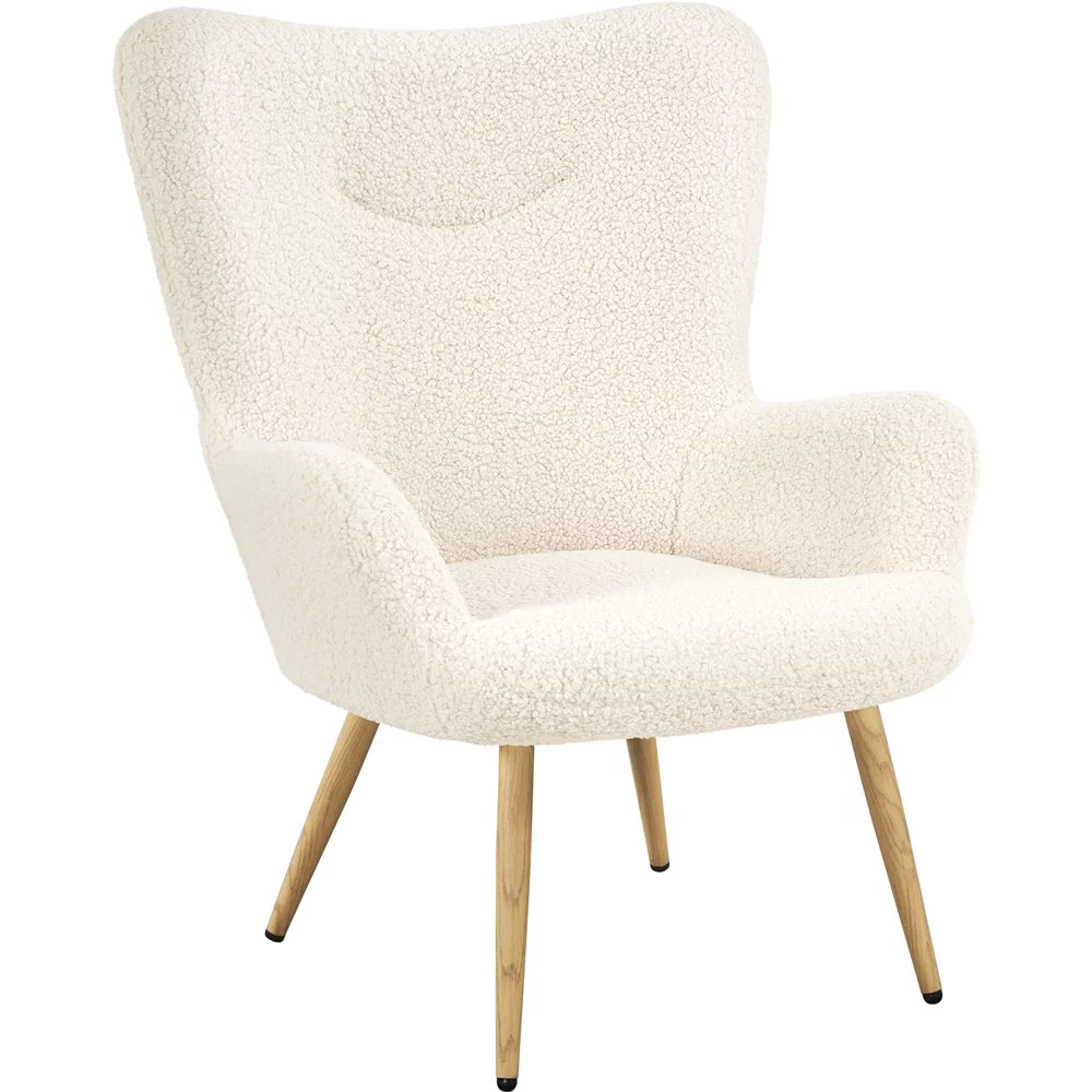 Boucle Wingback Accent Chair Y1212
