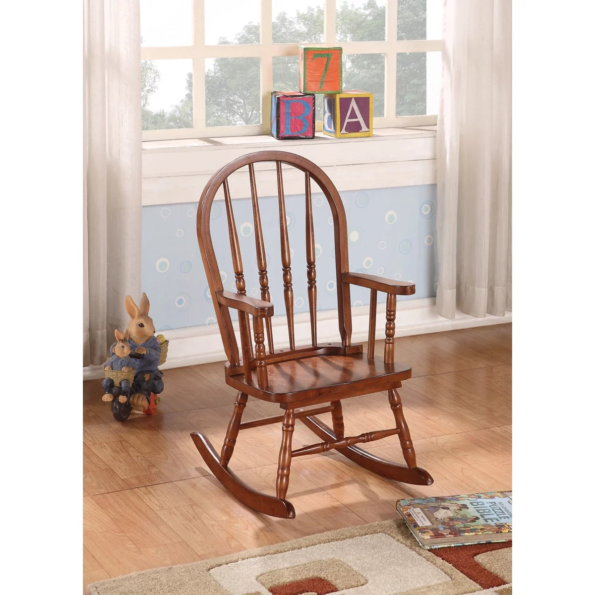 Wooden Rocking Chair Tobacco Brown S2883