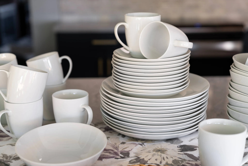 Ceramic Cereal Bowl Set of 12 White H914163