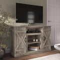 Rustic Wood TV Stand & Media Console Table with Storage Shelves & Cabinets I621386