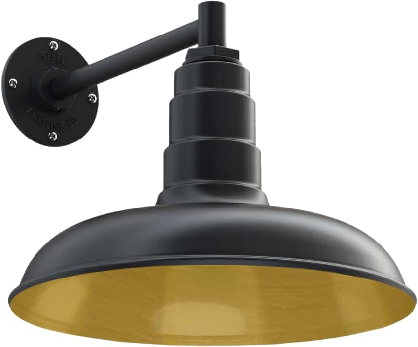 Gooseneck Barn Light 16 Gooseneck Black H580