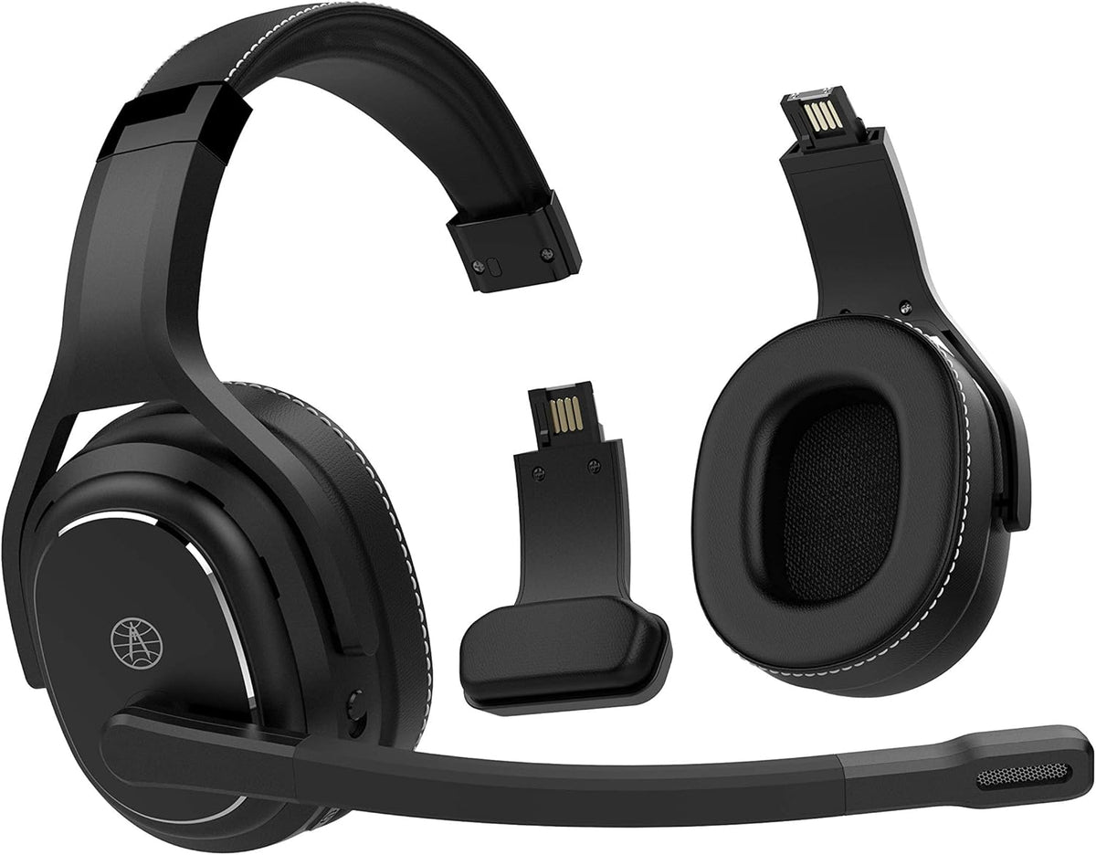 Wireless Headset with Noise Cancellation, Black M488