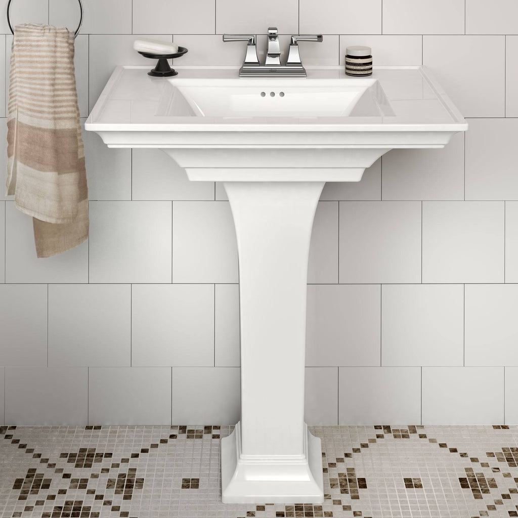 White Pedestal Bathroom Sink Z77286