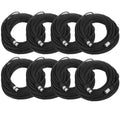 8 Pack Black XLR Microphone Cables M3183