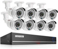 8 Channel Wired Security Camera System 1080P DVR with 8 Weatherproof Cameras P797