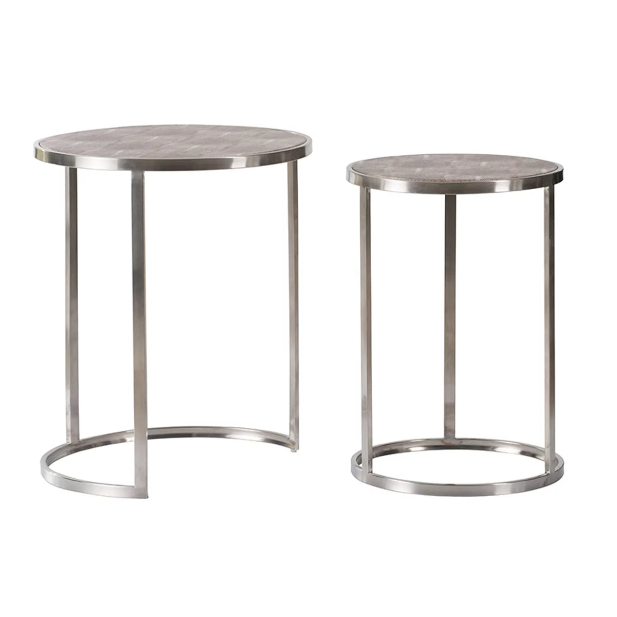 Round Nesting Tables with Rod Legs Set of 2 W786212