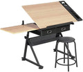 Height Adjustable Drafting Table with Stool P1643