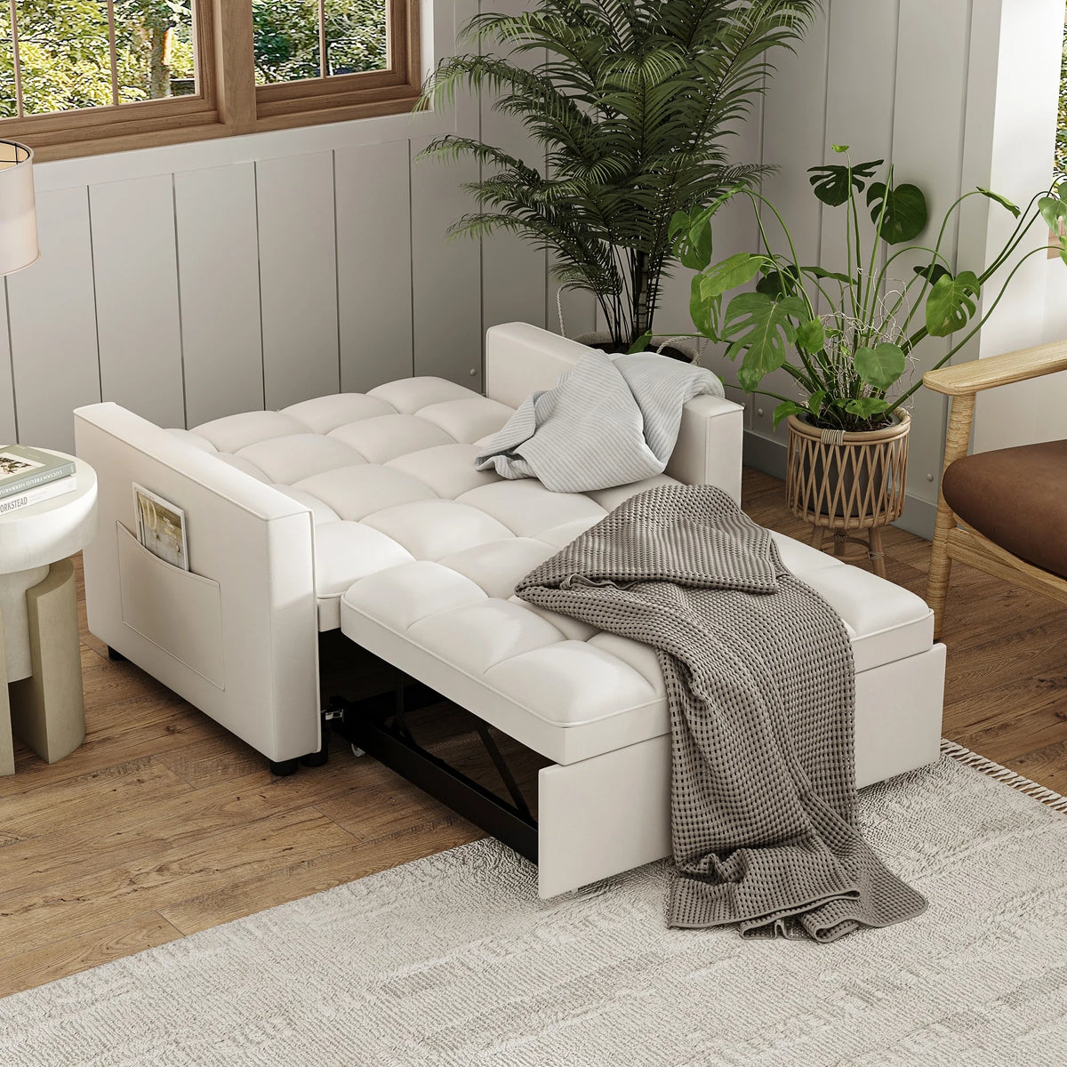Twin Size Convertible Sleeper Sofa Bed P346896