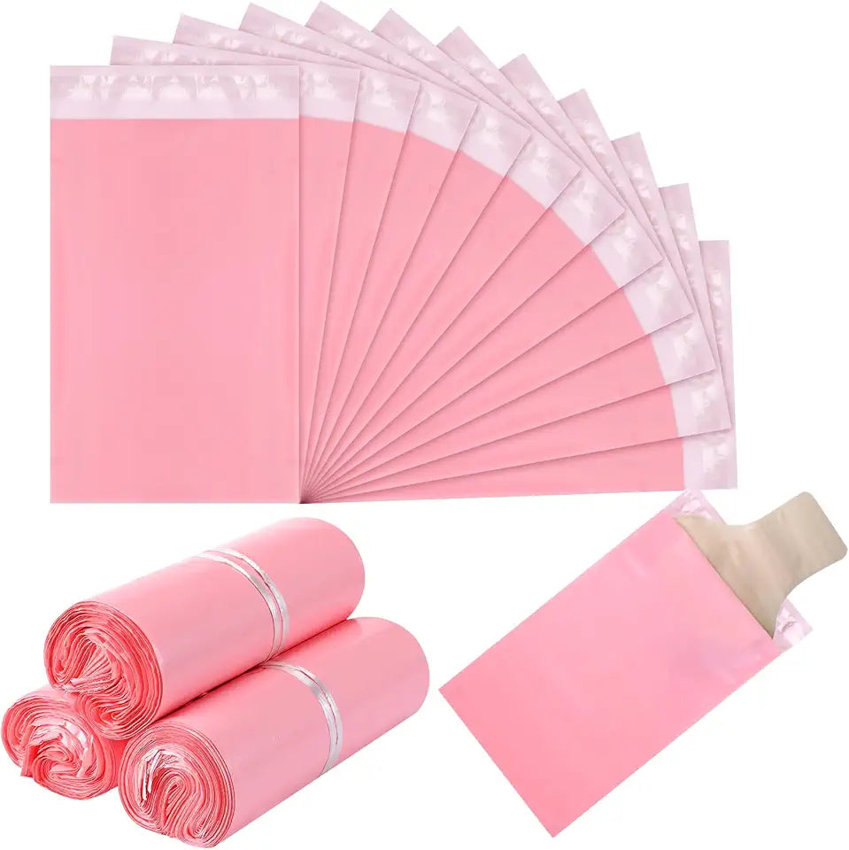 300 Pcs Ostomy Pouch Disposable Bag 7.87 x 13.78 Inches Pink F933864