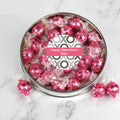 Large Plastic Candy Gift Tin with Chocolate Strawberries & Cream Truffles M656602