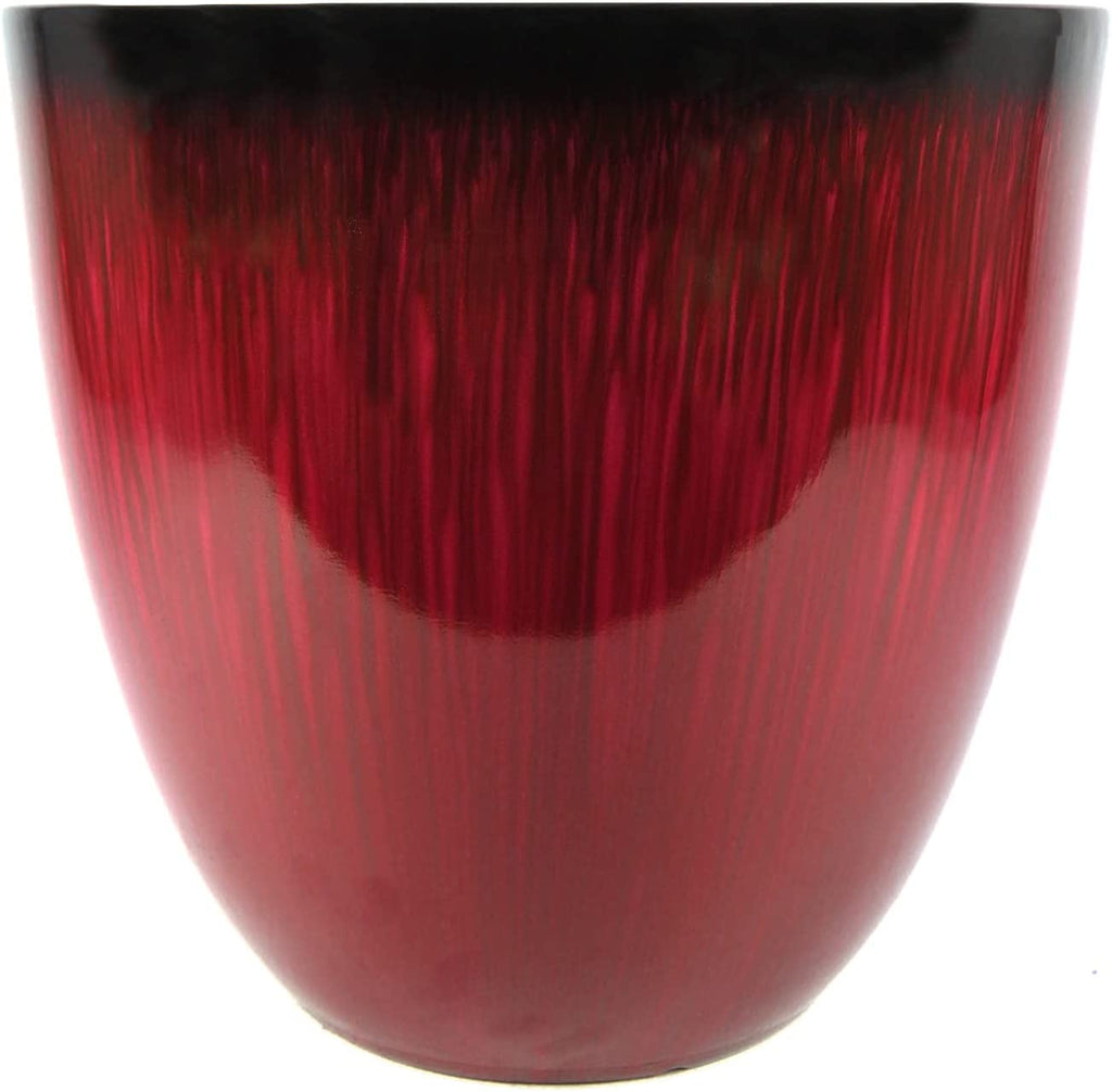 15 Inch Red Egg Shaped Planter L192503