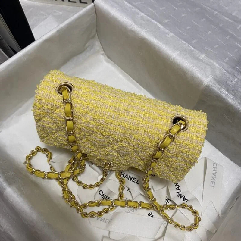 Yellow Tweed Bag H751