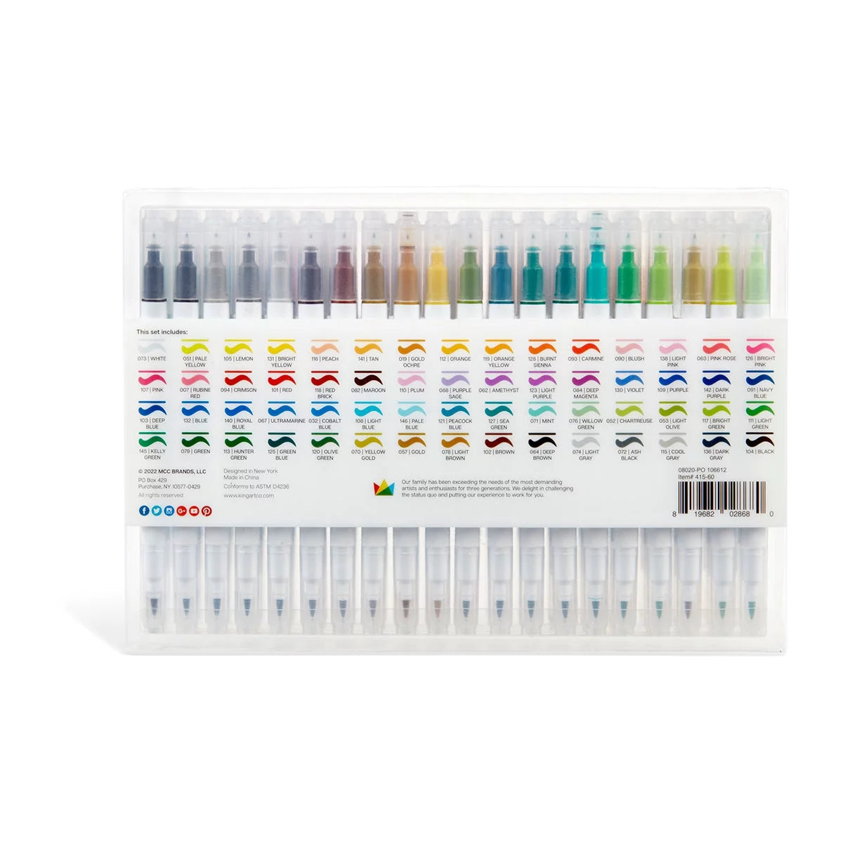 Set of 60 Twin-Tip Sketch Markers S74041
