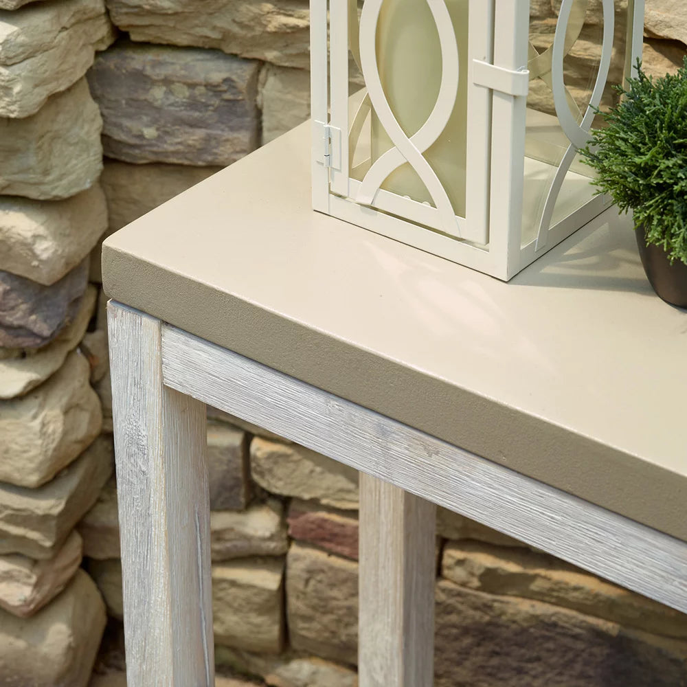 Indoor or Outdoor Cement Console Table with Lower Shelf L347