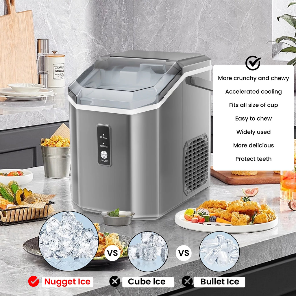 Portable Countertop Nugget Ice Maker 34lbs/24H V7493