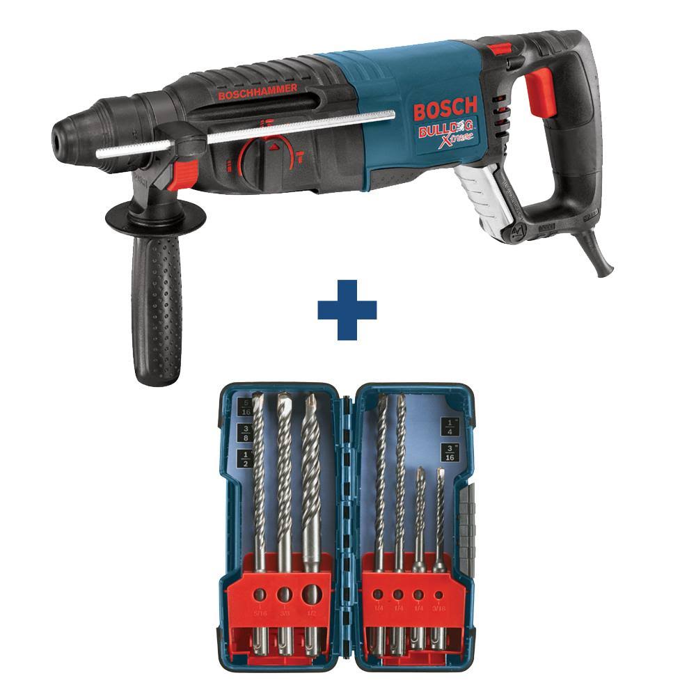 Corded Variable Speed SDS-Plus Rotary Hammer with Case and 7-Piece Bit Set V462661