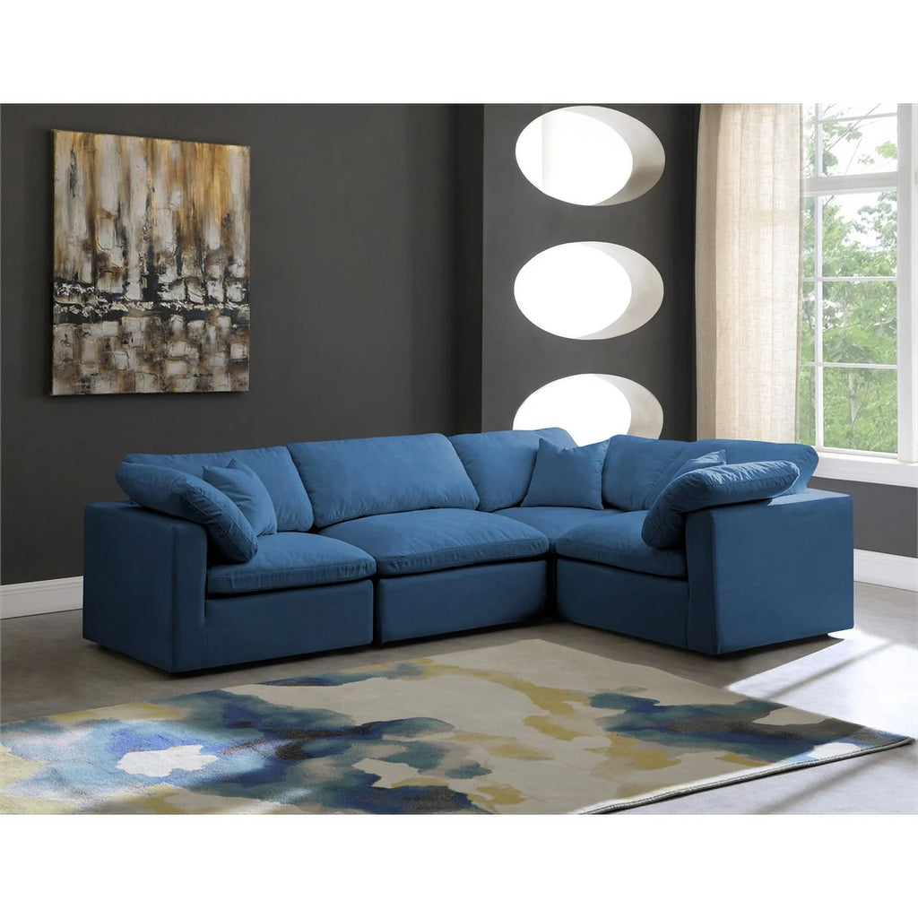 Navy Velvet Modular Sectional G85344