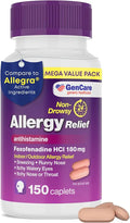 Fexofenadine HCl 180mg 150 Tablets Non Drowsy Antihistamine Allergy Pills W1516