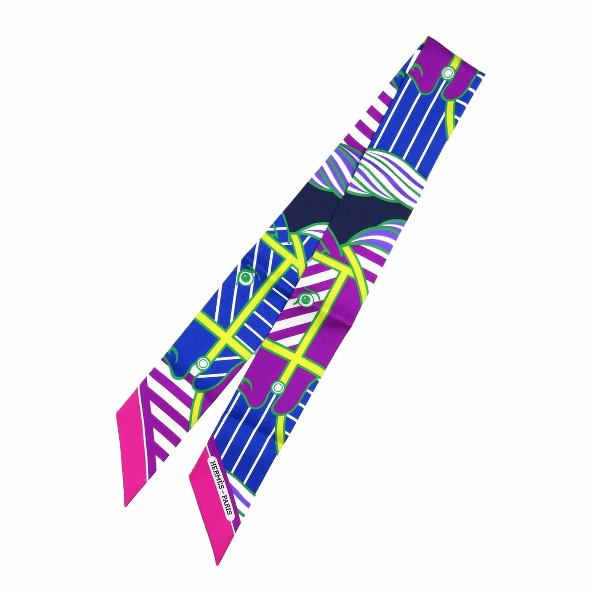 Silk Fuchsia Blue Jaune Purple Scarf Muffler H7818