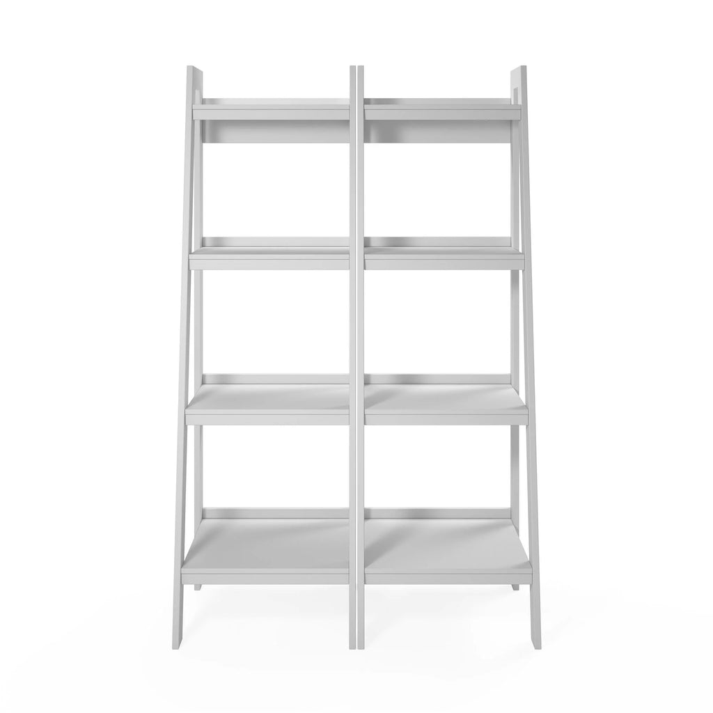 White 4 Shelf Ladder Bookcase Q5733