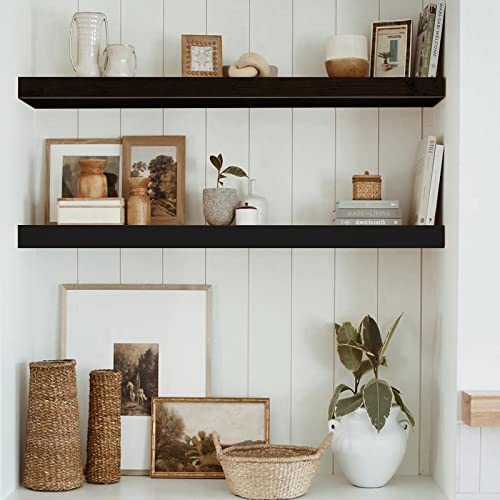 Floating Shelves for Wall, 16 x 7 inch Set of 2, Rustic Brown Z177564
