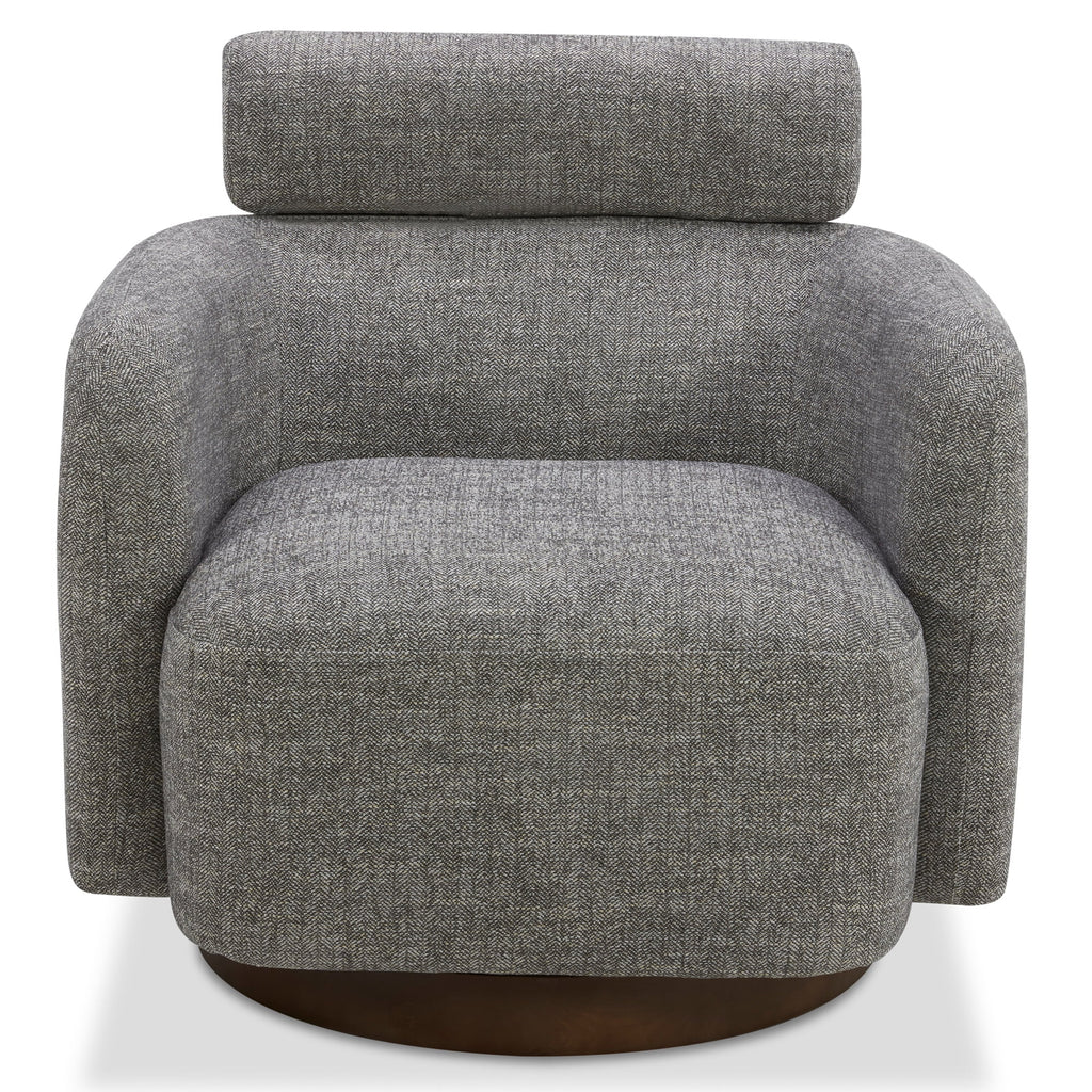 Swivel Accent Barrel Chair with Adjustable Backrest E8399