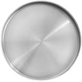 Brushed Stainless Steel Round Plate with Raised Rim - 12/Case Z772158