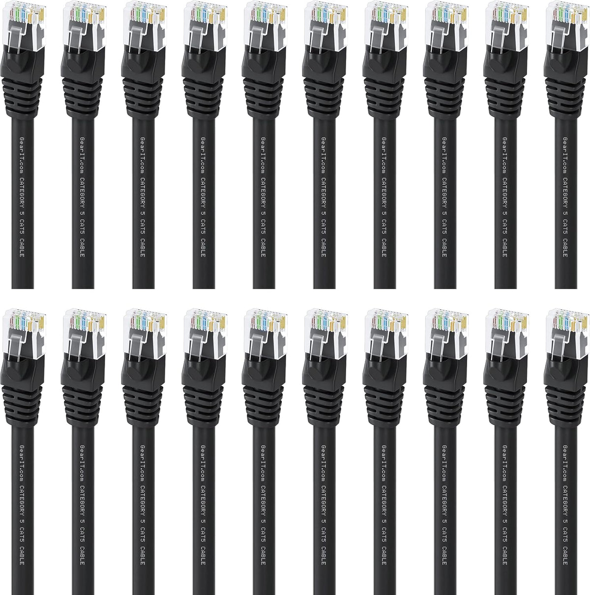 Cat5e Ethernet Patch Cable 3 Feet Black J327012