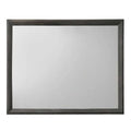 Gray and Silver Rectangular Wooden Frame Dresser Top Mirror V39651
