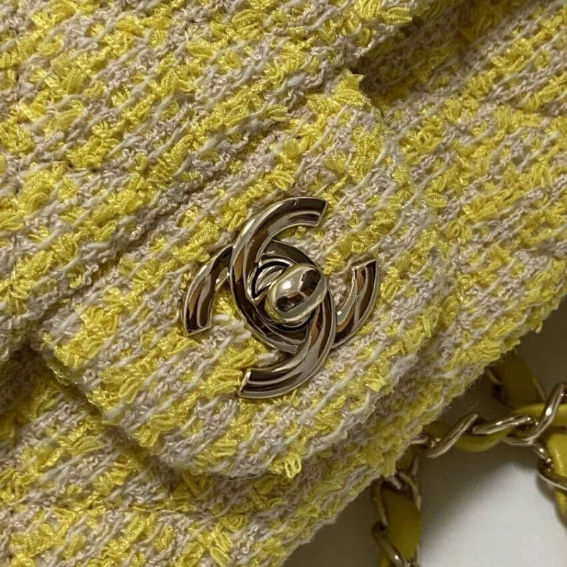 Yellow Tweed Bag H751