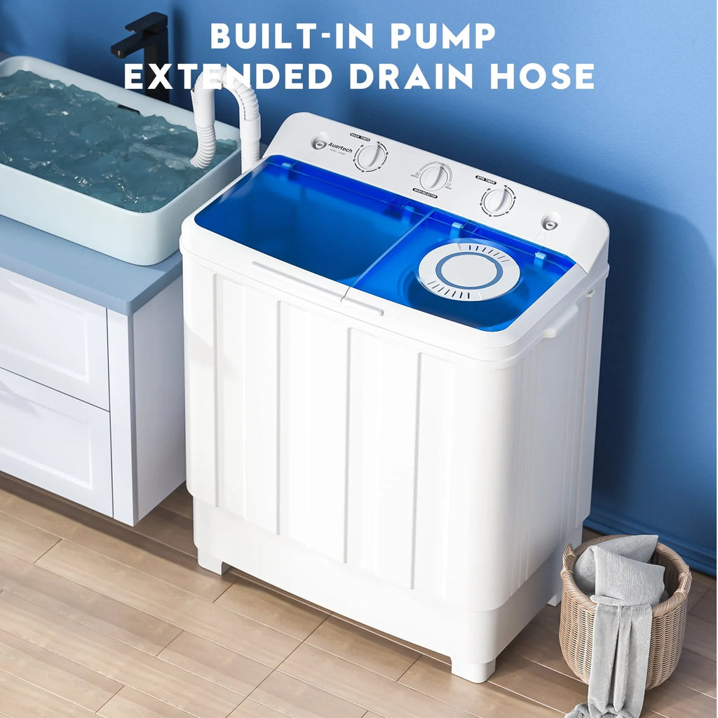 Portable 28lbs Twin Tub Compact Semi-Automatic Washer Spinner Combo G720005