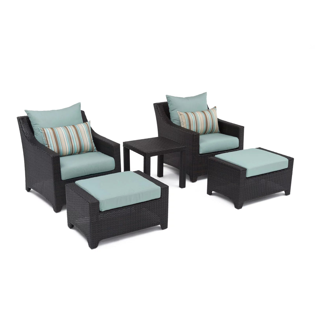 5 Piece Club Chair and Ottoman Set I392821