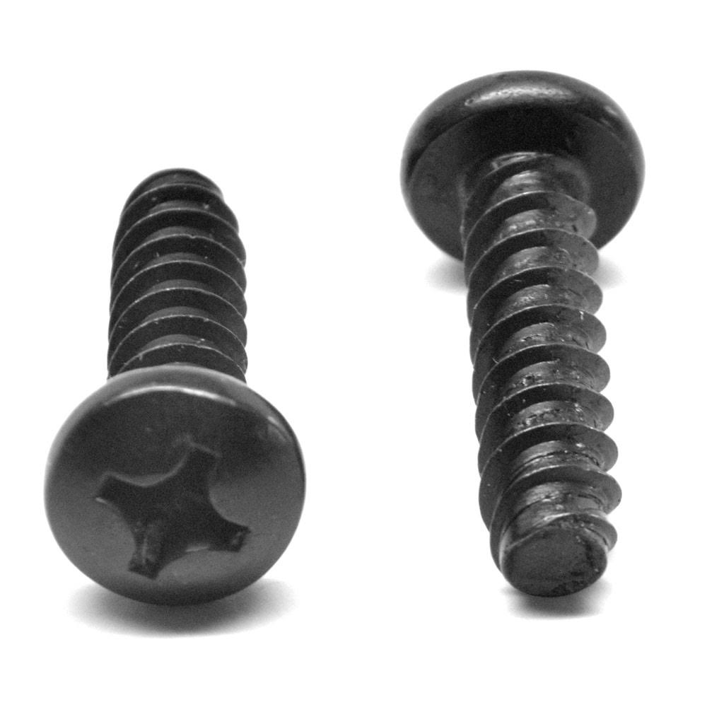 #6-20 x 3/4 Phillips Pan Head Sheet Metal Screw Black Zinc Plated V9057