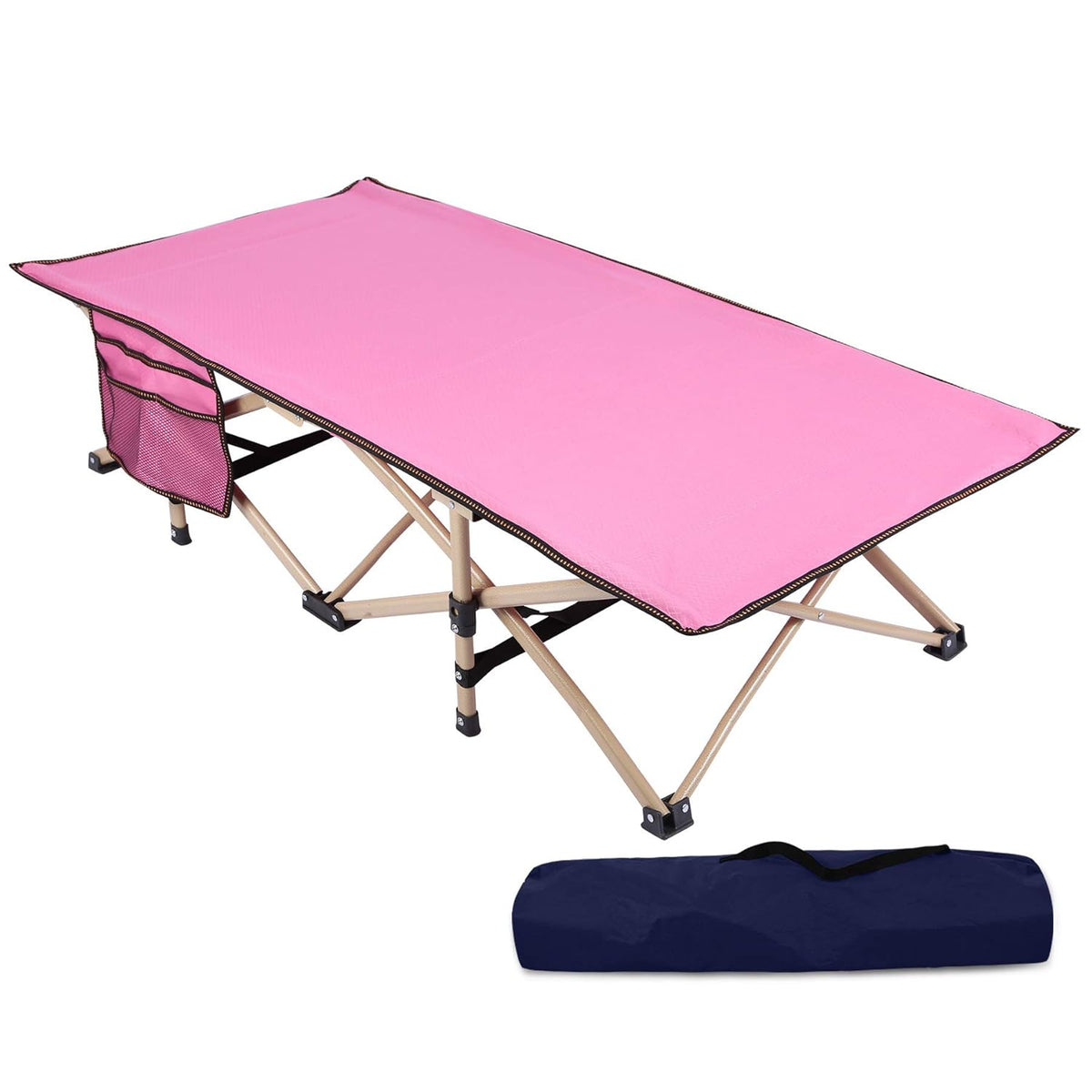 Extra Long Folding Kids Cot Bed 75''x26'' D646374