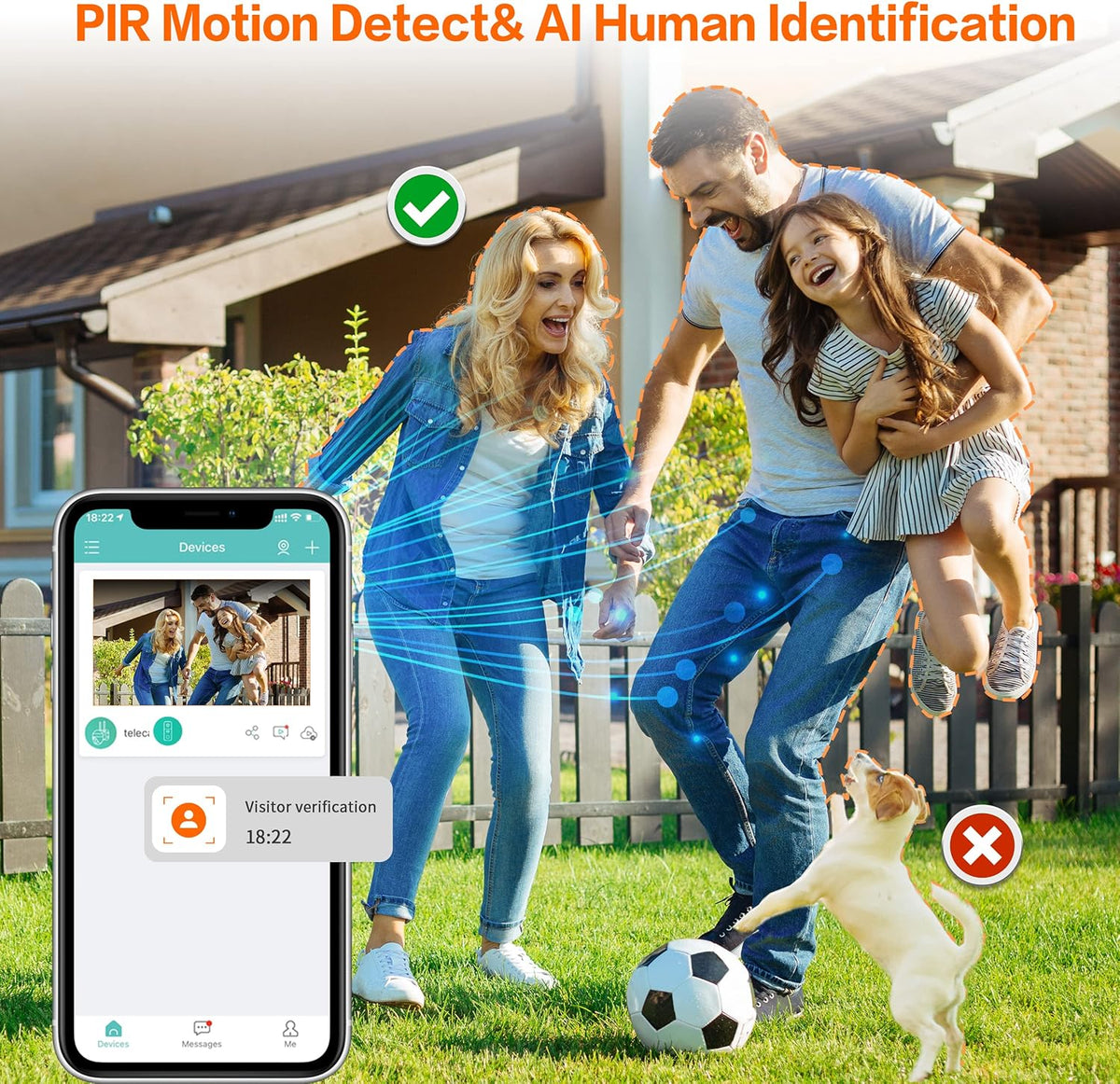 2K Wireless Video Doorbell Camera with 2-Way Audio Motion Detection Night Vision V2383