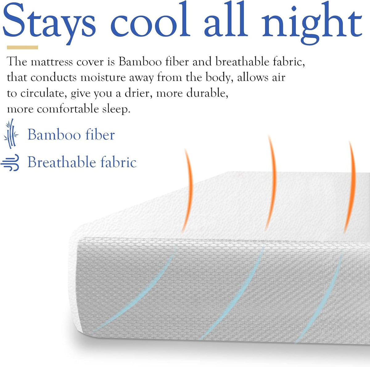 Folding Mattress, Tri-fold Mattress 4-inch, Twin Size, Memory Foam Mattress with Washable Bamboo Fabric Cover C225342