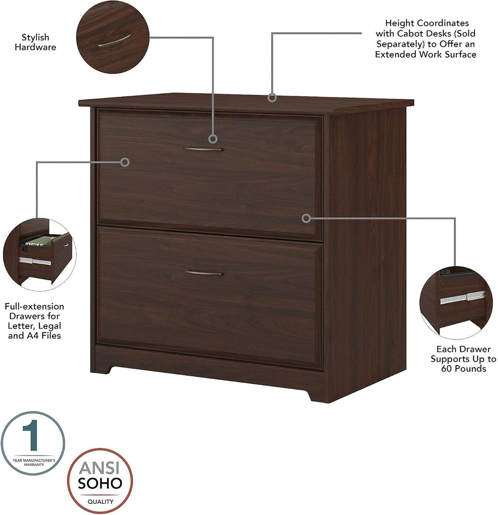 Modern Walnut Lateral File K551